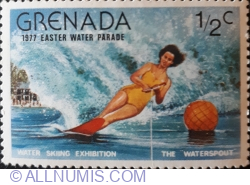 Image #1 of 1/2 Cent 1977 - Water Skiing Exhibition