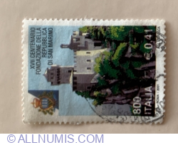 0.41 euro - XVII - Centenar al Fundației Republicii San Marino