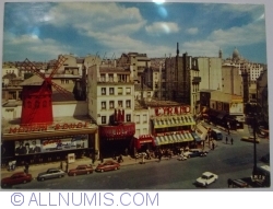 Image #1 of The Moulin Rouge, and in the distance, the Sacre-Coeur Basilica (La Moulin Rouge, et, au loin, la Basilique du Sacré-Coeur)