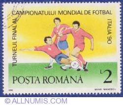 2 Lei - Turneul final al Campionatului mondial de fotbal - Italia '90