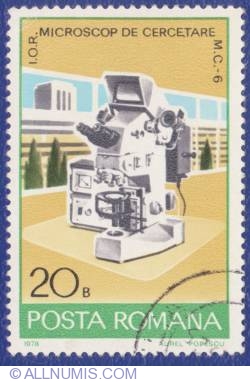 20 Bani -  I.O.R. Electronic microscope M.C.-6