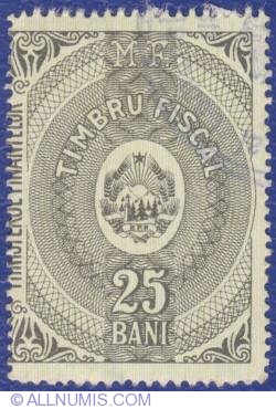 25 Bani 1957 - Fiscal stamp