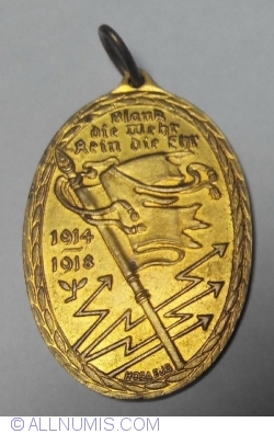 Image #1 of Medalia comemorativa de război  a Uniunii Kyffhäuser, 1914-1918