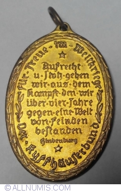 Image #2 of Medalia comemorativa de război  a Uniunii Kyffhäuser, 1914-1918