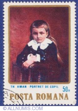 50 Bani - Th. Aman "Portrait of a child"