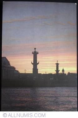 Leningrad - Vasilyevsky Island at sunset (1986)