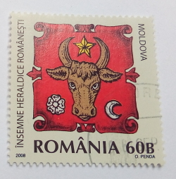 Image #1 of 60 Bani - Romanian heraldic insignia - Moldova