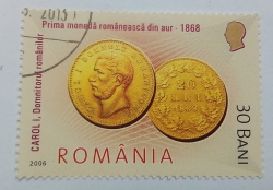 Image #1 of 30 Bani - The first Romanian gold coin