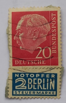 Image #1 of 20 Pfennig 1954 - President Theodor Heuss