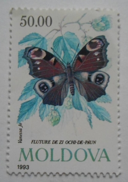 Image #1 of 50.00 bani - Fluture Ochi -de-Paun