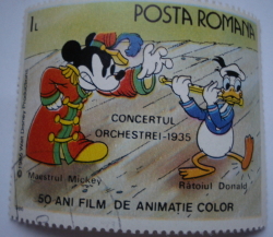 1 Leu -  Conductor Mickey and Flautist Donald Duck