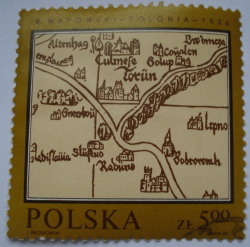 Image #1 of 5 Zloty 1982 - Map of Poland, by Bernard Wapowski, 1526
