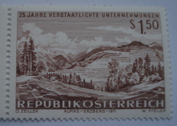 1.50 Schillings 1971 - Iron mining at Erzberg (Styria)