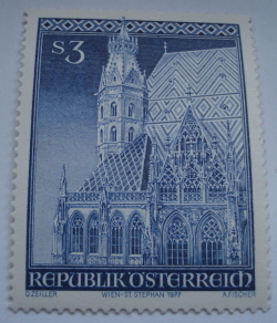 3 Schillings 1977 - St. Stephen's (Vienna)