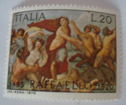 Image #1 of 20 Lire 1970 - "Triumful Galatei" (detaliu Fresca de Rafael)
