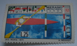 Image #1 of 25 Lire 1971 - Canoist în slalom
