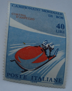 40 Lire 1966 - Two-man bobsleigh