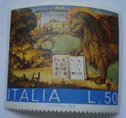 Image #1 of 50 Lire 1973 -  "The Triumph of Venice" by V. Carpaccio ( Save Venice )