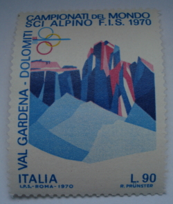 Image #1 of 90 Lire 1970 - World Skiing Championships