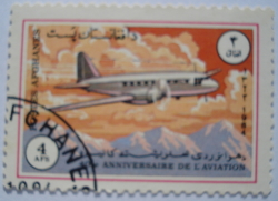 4 Afghani 1984 - Ilyushin Il-12 Airplane