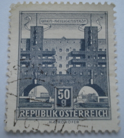 50 Groschen - Locuințe, Karl-Marx-Hof, Viena-Heiligenstadt