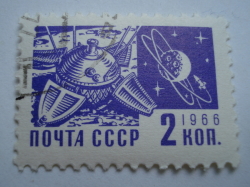 2 Kopeks 1966 - Space Probe "Luna-9" and Moon