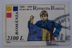 2100 Lei - 10th Anniversary of Romanian Revolution
