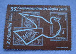 35 Bani 1962 - Dove and space stamps of 1957/58