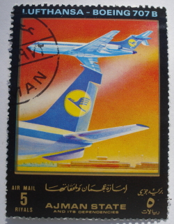 Image #1 of 5 Riyals - Lufthansa - Boeing 707