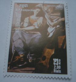 2 Riels 1985 - St. Cecilia, by Schedoni