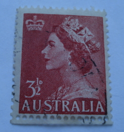 Image #1 of 3 1/2 Pence 1953 - Queen Elizabeth II - Watermark CofA