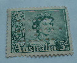 Image #1 of 3 Pence 1959 - Queen Elizabeth II