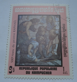 1 Riel 1983 - School at Athens, details (Euclid & Disciples), Raphaël
