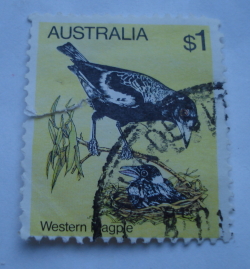 Image #1 of 1 Dollar 1980 - Western Magpie (Gymnorhina tibicen dorsalis)