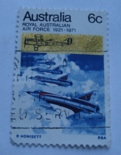 Image #1 of 6 Cents 1971 - 50th Anniversary of Royal Australian Air Force