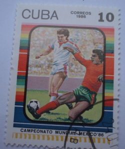 Image #1 of 10 Centavos 1986 - Campionatul Mondial de Fotbal