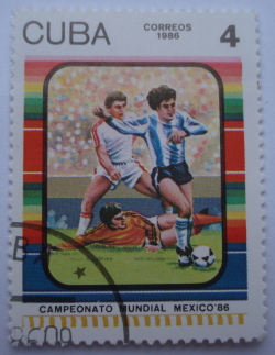 Image #1 of 4 Centavos 1986 - Campionatul mondial de fotbal