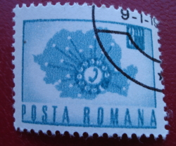 3 Lei 1971 - Telephone Dial and Map of Romania