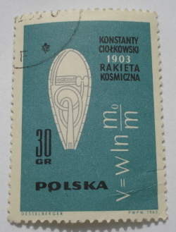 Image #1 of 30 Grosz -  K. E. Tsiolkovsky's Rocket and Rocket Speed Formula