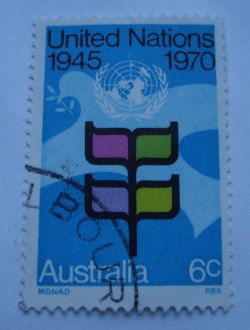 6 Cents 1970 - 25th Anniversary of United Nations