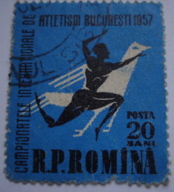 20 Bani 1957 - Campionatele Internationale de Atletism Bucuresti
