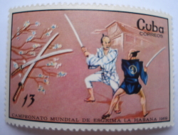 Image #1 of 13 Centavos 1969 - World Fencing Championship