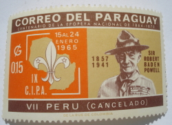 Image #1 of 0.15 Guarani - Lord Baden-Powell and VII Peru, canceled
