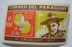 0.50 Guarani - Scout și II Uruguay, 1957