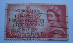 Image #1 of 3 1/2 Penny 1953 - Queen Elizabeth II