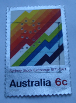 Image #1 of 6 Cents 1971 - Centenary of Sydney Stock Exchange