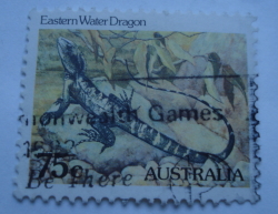 Image #1 of 75 Cents 1982 - Eastern Water Dragon (Physignathus lesueurii) - perf: 12¾