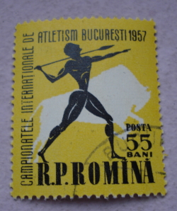 55 Bani 1957 -  International Athletic Championships, Bucharest