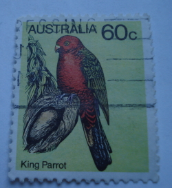 60 Cents 1980 -  King Parrot (Alisterus scapularis)