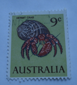 Image #1 of 9 Cents 1966 - White-spotted Hermit Crab (Dardanus megistos)